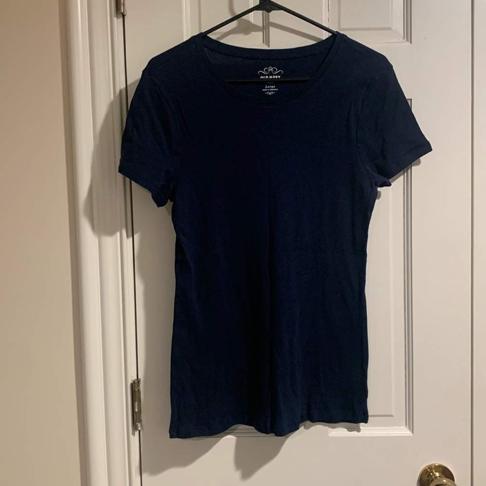 Navy Blue 100% Cotton Short Sleeve Tee